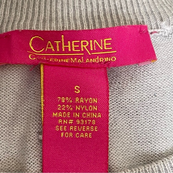 Catherine Malandrino Women Gray Pullover Sweater - Picture 5 of 7